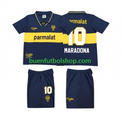 Camiseta de Fútbol CA Boca Juniors MARADONA 10 Retro 1993 1995 Primera Equipación Manga Corta Niño