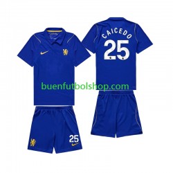 Camiseta de Fútbol Chelsea Moises Caicedo 25 2026-2027 Primera Equipación Manga Corta Niño