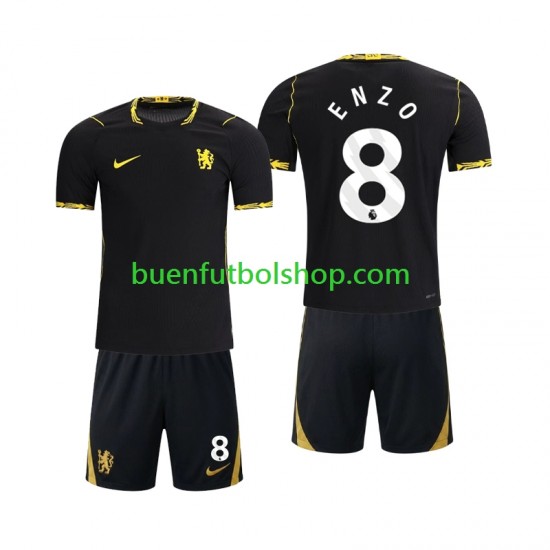 Camiseta de Fútbol Chlesea Enzo Fernandez 8 2026-2027 Segunda Equipación Manga Corta Niño