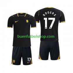 Camiseta de Fútbol Chlesea Morgan Rogers 17 2026-2027 Segunda Equipación Manga Corta Niño