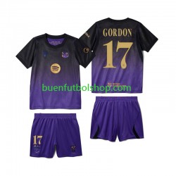 Camiseta de Fútbol FC Barcelona Anthony Gordon 17 2026-2027 Segunda Equipación Manga Corta Niño