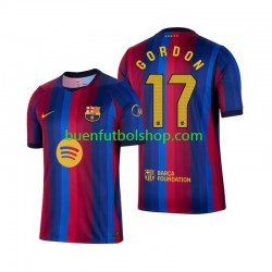 Camiseta de Fútbol FC Barcelona Anthony Gordon 17 2026-2027 Primera Equipación Manga Corta Hombre