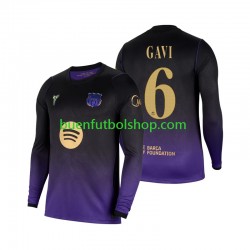Camiseta de Fútbol FC Barcelona Gavi 6 2026-2027 Segunda Equipación Manga Larga Hombre