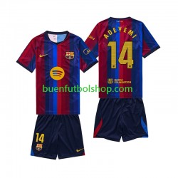 Camiseta de Fútbol FC Barcelona Karim Adeyemi 14 2026-2027 Primera Equipación Manga Corta Niño