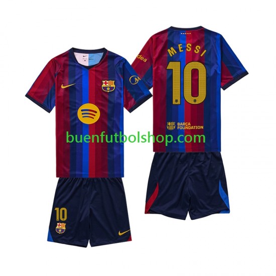 Camiseta de Fútbol FC Barcelona Lionel Messi 10 2026-2027 Primera Equipación Manga Corta Niño