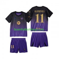 Camiseta de Fútbol FC Barcelona Raphinha 11 2026-2027 Segunda Equipación Manga Corta Niño