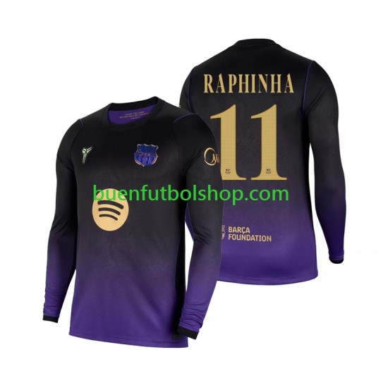 Camiseta de Fútbol FC Barcelona Raphinha 11 2026-2027 Segunda Equipación Manga Larga Hombre Camiseta de Fútbol FC Barcelona Raphinha 11 2026-2027 Segunda Equipación Manga Larga Hombre