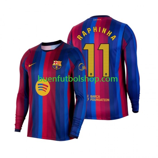 Camiseta de Fútbol FC Barcelona Raphinha 11 2026-2027 Primera Equipación Manga Larga Hombre Camiseta de Fútbol FC Barcelona Raphinha 11 2026-2027 Primera Equipación Manga Larga Hombre