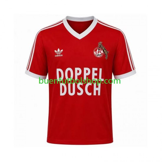 Camiseta de Fútbol FC Köln Retro 1984 1985 Segunda Equipación Manga Corta Hombre