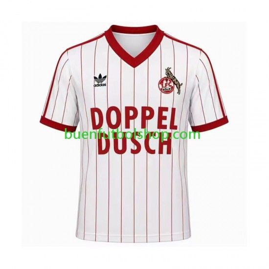 Camiseta de Fútbol FC Köln Retro 1982 1983 Primera Equipación Manga Corta Hombre Camiseta de Fútbol FC Köln Retro 1982 1983 Primera Equipación Manga Corta Hombre