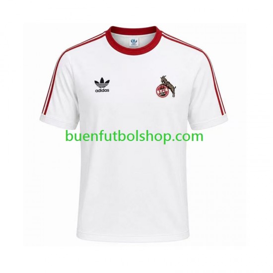 Camiseta de Fútbol FC Köln Retro 1986 1987 Primera Equipación Manga Corta Hombre