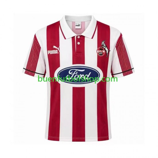 Camiseta de Fútbol FC Köln Retro 1995 1996 Primera Equipación Manga Corta Hombre Camiseta de Fútbol FC Köln Retro 1995 1996 Primera Equipación Manga Corta Hombre