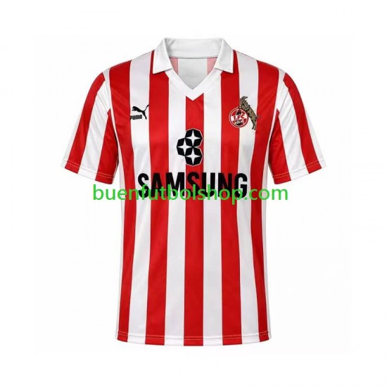 Camiseta de Fútbol FC Köln Retro 1988 1989 Tercera Equipación Manga Corta Hombre