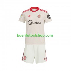 Camiseta de Fútbol Sevilla FC Retro 2025-2026 Primera Equipación Manga Corta Niño
