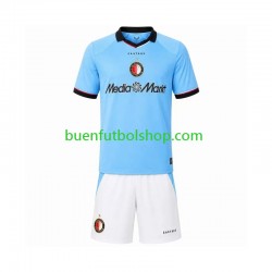 Camiseta de Fútbol Feyenoord Rotterdam 2026-2027 Segunda Equipación Manga Corta Niño