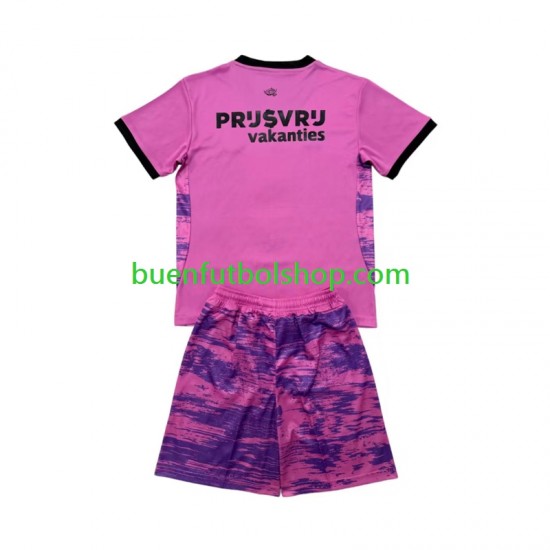 Camiseta de Fútbol Feyenoord Rotterdam Portero 2026-2027 Tercera Equipación Manga Corta Niño