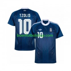 Camiseta de Fútbol Grecia Christos Tzolis 17 2026-2027 Segunda Equipación Manga Corta Hombre