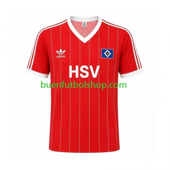 Camiseta de Fútbol Hamburger SV Retro 1983 Segunda Equipación Manga Corta Hombre