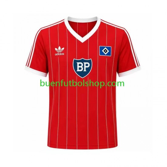 Camiseta de Fútbol Hamburger SV Retro 1984 Segunda Equipación Manga Corta Hombre