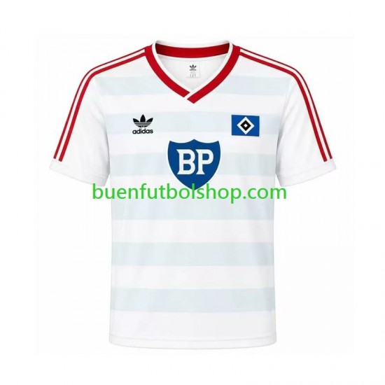 Camiseta de Fútbol Hamburger SV Retro 1986 Segunda Equipación Manga Corta Hombre