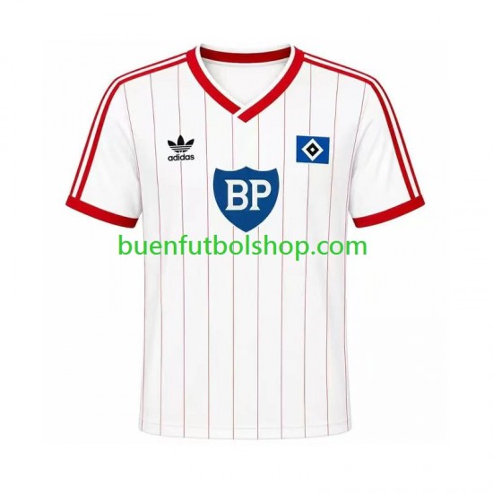 Camiseta de Fútbol Hamburger SV Retro 1984 Primera Equipación Manga Corta Hombre