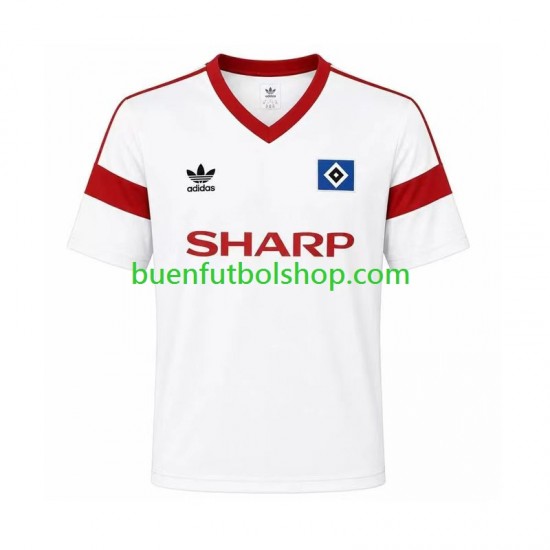 Camiseta de Fútbol Hamburger SV Retro 1988 Primera Equipación Manga Corta Hombre