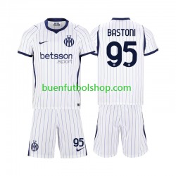 Camiseta de Fútbol Inter Milan Alessandro Bastoni 95 2026-2027 Segunda Equipación Manga Corta Niño