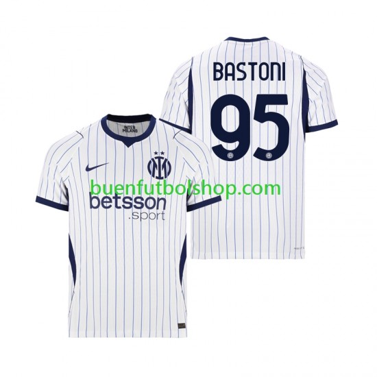 Camiseta de Fútbol Inter Milan Alessandro Bastoni 95 2026-2027 Segunda Equipación Manga Corta Hombre