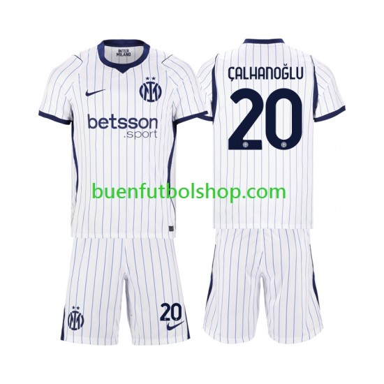 Camiseta de Fútbol Inter Milan Hakan Calhanoglu 20 2026-2027 Segunda Equipación Manga Corta Niño