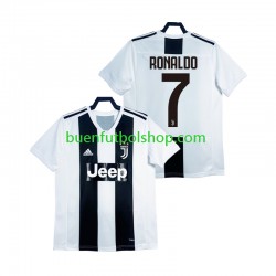 Camiseta de Fútbol Juventus Cristiano Ronaldo Retro 2018 2019 Primera Equipación Manga Corta Hombre
