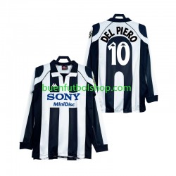 Camiseta de Fútbol Juventus DEL PIERO 10 Retro 1997 1998 Primera Equipación Manga Larga Hombre