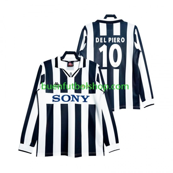 Camiseta de Fútbol Juventus DEL PIERO 10 Retro 1997 Primera Equipación Manga Larga Hombre Camiseta de Fútbol Juventus DEL PIERO 10 Retro 1997 Primera Equipación Manga Larga Hombre