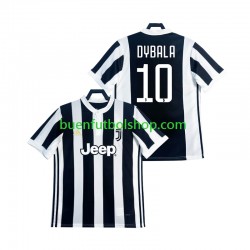 Camiseta de Fútbol Juventus DYBALA 21 Retro 2017 2018 Primera Equipación Manga Corta Hombre