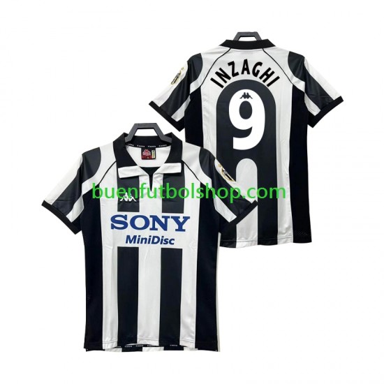 Camiseta de Fútbol Juventus INZAGHI 9 Retro 1997 1998 Primera Equipación Manga Corta Hombre Camiseta de Fútbol Juventus INZAGHI 9 Retro 1997 1998 Primera Equipación Manga Corta Hombre
