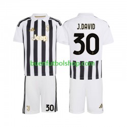 Camiseta de Fútbol Juventus Jonathan David 30 2026-2027 Primera Equipación Manga Corta Niño