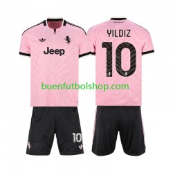 Camiseta de Fútbol Juventus Kenan Yildiz 10 2026-2027 Segunda Equipación Manga Corta Niño
