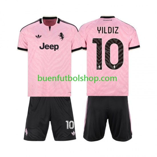 Camiseta de Fútbol Juventus Kenan Yildiz 10 2026-2027 Segunda Equipación Manga Corta Niño