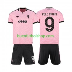 Camiseta de Fútbol Juventus Randal Kolo Muani 9 2026-2027 Segunda Equipación Manga Corta Niño