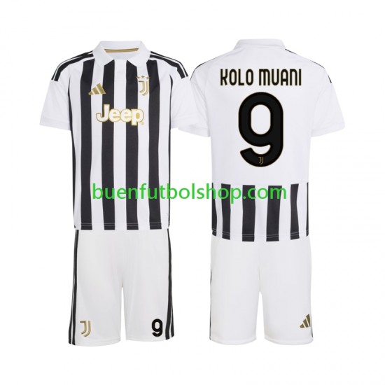 Camiseta de Fútbol Juventus Randal Kolo Muani 9 2026-2027 Primera Equipación Manga Corta Niño