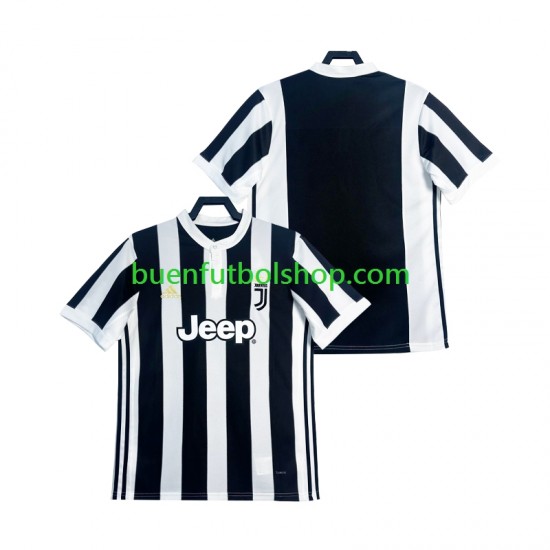 Camiseta de Fútbol Juventus Retro 2017 2018 Primera Equipación Manga Corta Hombre