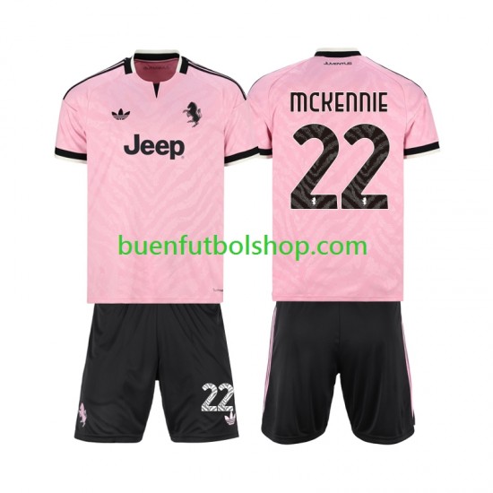 Camiseta de Fútbol Juventus Weston McKennie 22 2026-2027 Segunda Equipación Manga Corta Niño