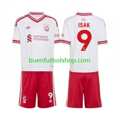 Camiseta de Fútbol Liverpool Alexander Isak 9 2026-2027 Segunda Equipación Manga Corta Niño