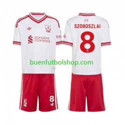 Camiseta de Fútbol Liverpool Dominik Szoboszlai 8 2026-2027 Segunda Equipación Manga Corta Niño