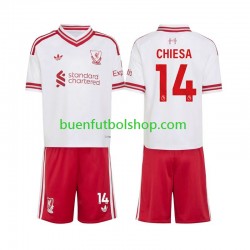 Camiseta de Fútbol Liverpool Federico Chiesa 14 2026-2027 Segunda Equipación Manga Corta Niño
