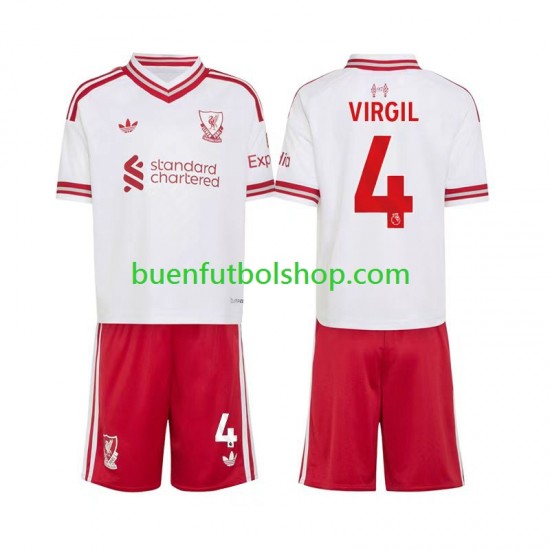 Camiseta de Fútbol Liverpool Virgil van Dijk 4 2026-2027 Segunda Equipación Manga Corta Niño