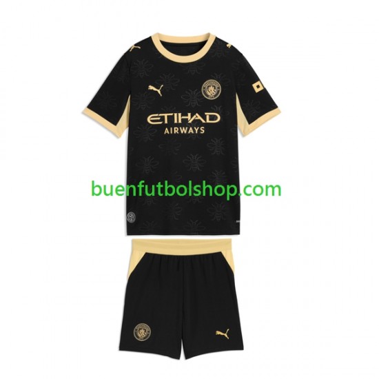 Camiseta de Fútbol Manchester City 2026-2027 Segunda Equipación Manga Corta Niño