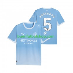 Camiseta de Fútbol Manchester City Elliot Anderson 5 2026-2027 Primera Equipación Manga Corta Hombre