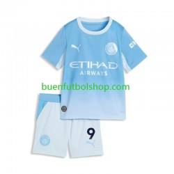 Camiseta de Fútbol Manchester City Erling Haaland 9 2026-2027 Primera Equipación Manga Corta Niño