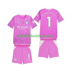 Camiseta de Fútbol Manchester City Portero Gianluigi Donnarumma 1 2026-2027 Segunda Equipación Manga Corta Niño