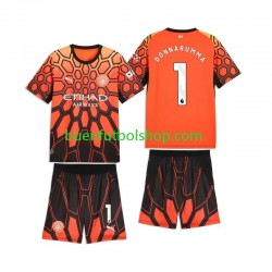 Camiseta de Fútbol Manchester City Portero Gianluigi Donnarumma 1 2026-2027 Tercera Equipación Manga Corta Niño